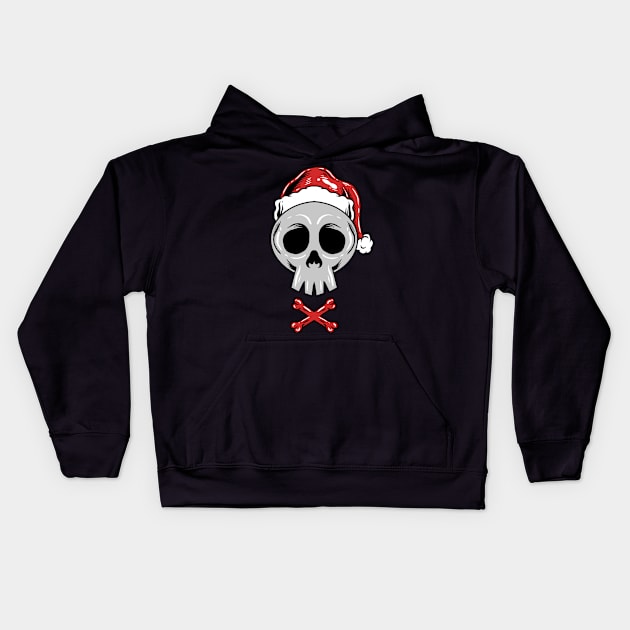 SKULL SANTA Kids Hoodie by Tee Trends